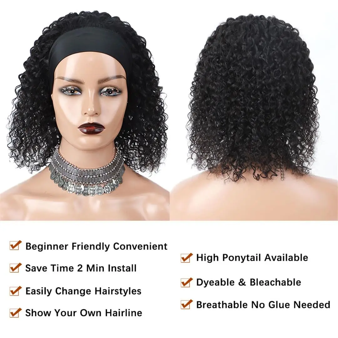 250% Water Wave Short Bob Wig Human Hair Cheap Clearance Headband Wigs For Women 8"-16"Full Machine Made Brazilian Remy Hair - view 3