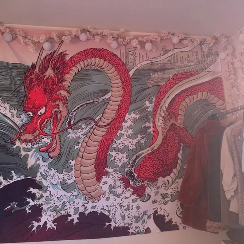 Dragon Japanese Ukiyo-E Utagawa Kuniyoshi Tapestry