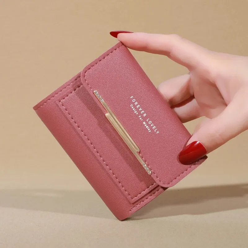 محفظة معدنية صغيرة قابلة للطي للطلاب ، محفظة صغيرة مخصصة من الصفر ، جديدة ، جميلة