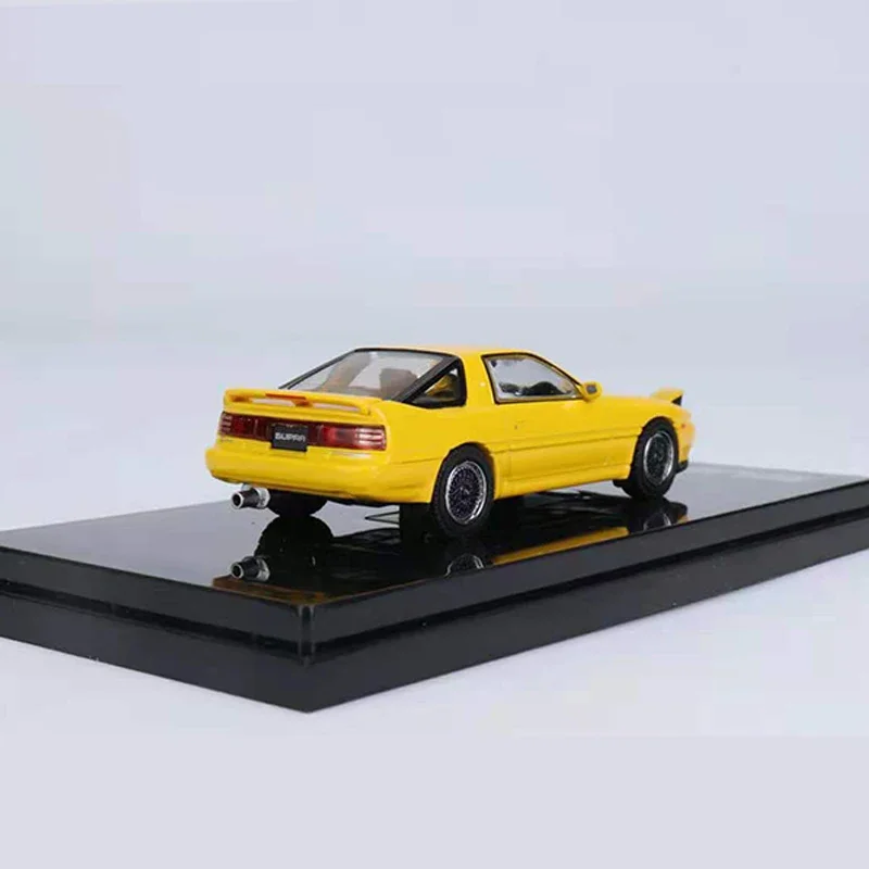 Hobby 1/64 Model Car Supra A70 2.5 GT Twin Turbo Vehicle Die-cast Vehicle HeadLight Up-Yellow Collection