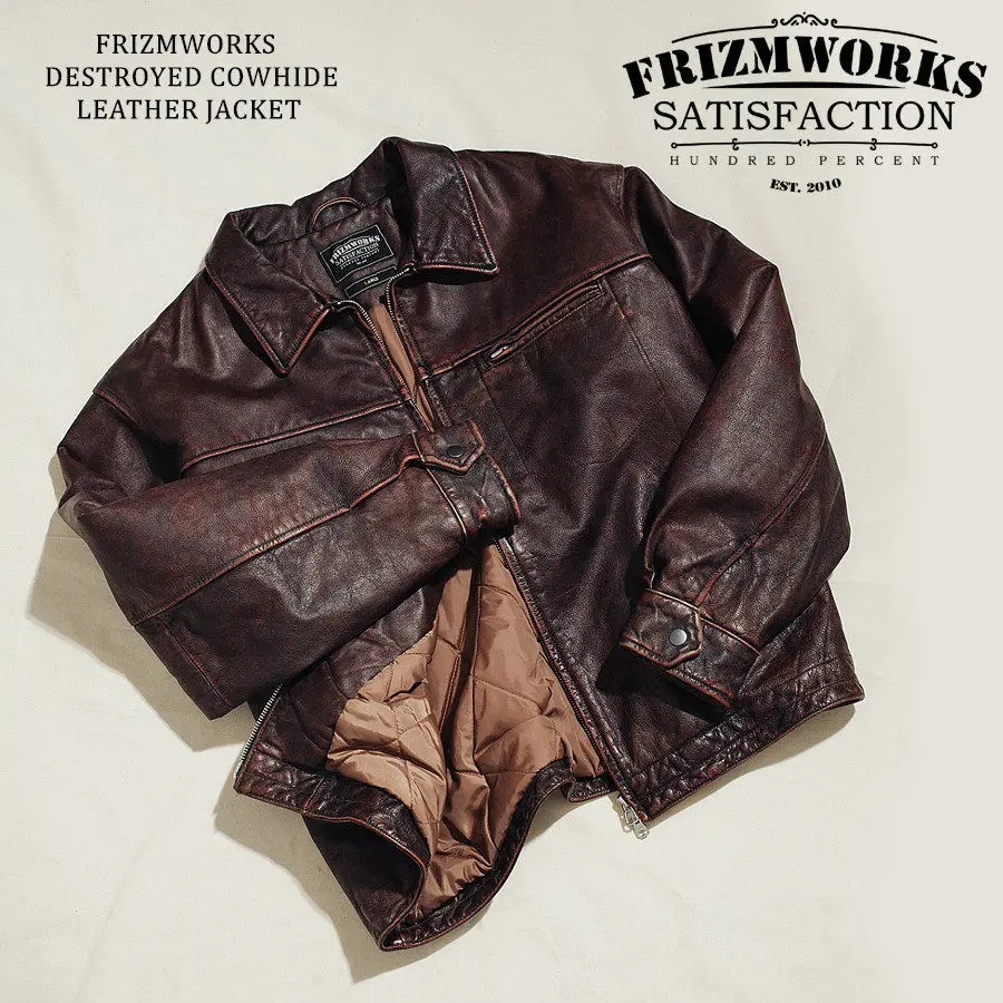 

FRIZMWORKS heavy-duty old cowhide hunting jacket