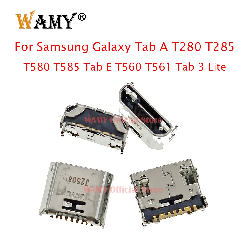 5-100Pcs USB Charging Dock Port Charger Connector For Samsung Galaxy Tab A T280 T285 T580 T585 Tab E T560 T561 Tab 3 Lite T111