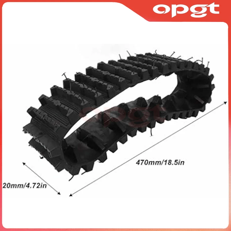 OPGT Rubber Track Caterpillar Tracks For ATV Go Kart UTV Buggy Snow Blower Sand Snowmobile Quad Dirt Bike Wheels Accessories