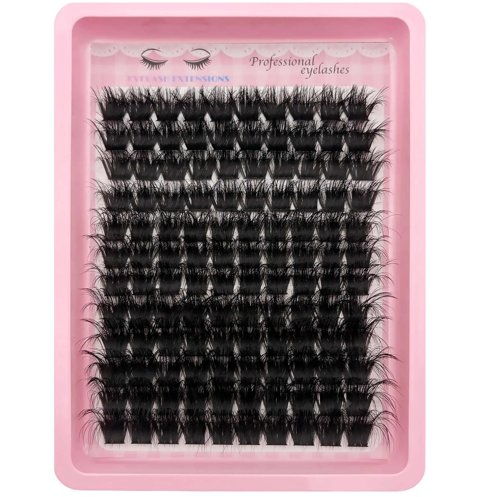 DIY Wimpernverlängerungs-Cluster 100D 8D Flauschig 0,07mm D-Curl 14-24mm Gemischte Einzelwimpern Einfach Anzuwenden für Anfänger Make-up-Tool – Detail 6