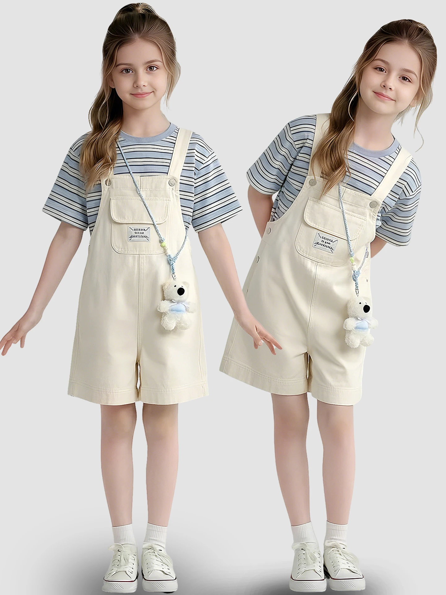 ensemble-t-shirt-et-short-rayes-pour-filles-costume-decontracte-deux-pieces-pour-enfants-de-taille-moyenne-et-grande-vetements-legers-et-respirants