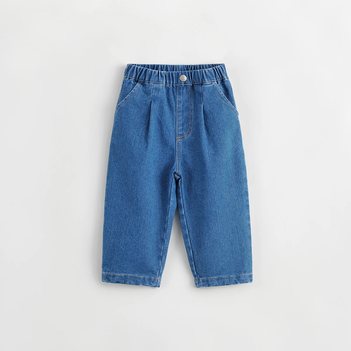 

MARC&JANIE Girls Cotton Pleated Turnip Pants Jeans Children's Pants for Autumn 231730