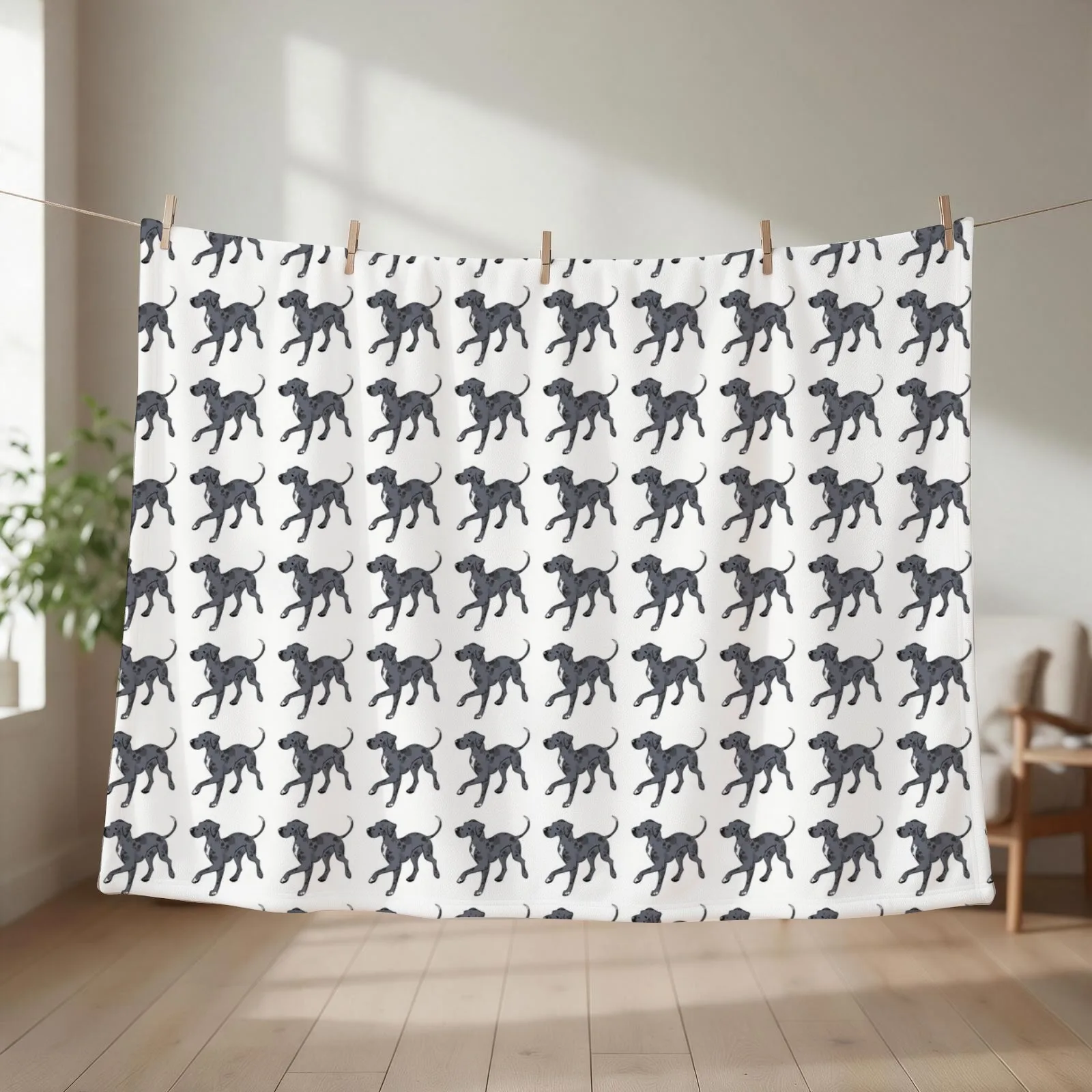 Great Dane - Merle (Natural) Throw Blanket Decorative Sofas Blankets For Baby Bed Thin Blankets