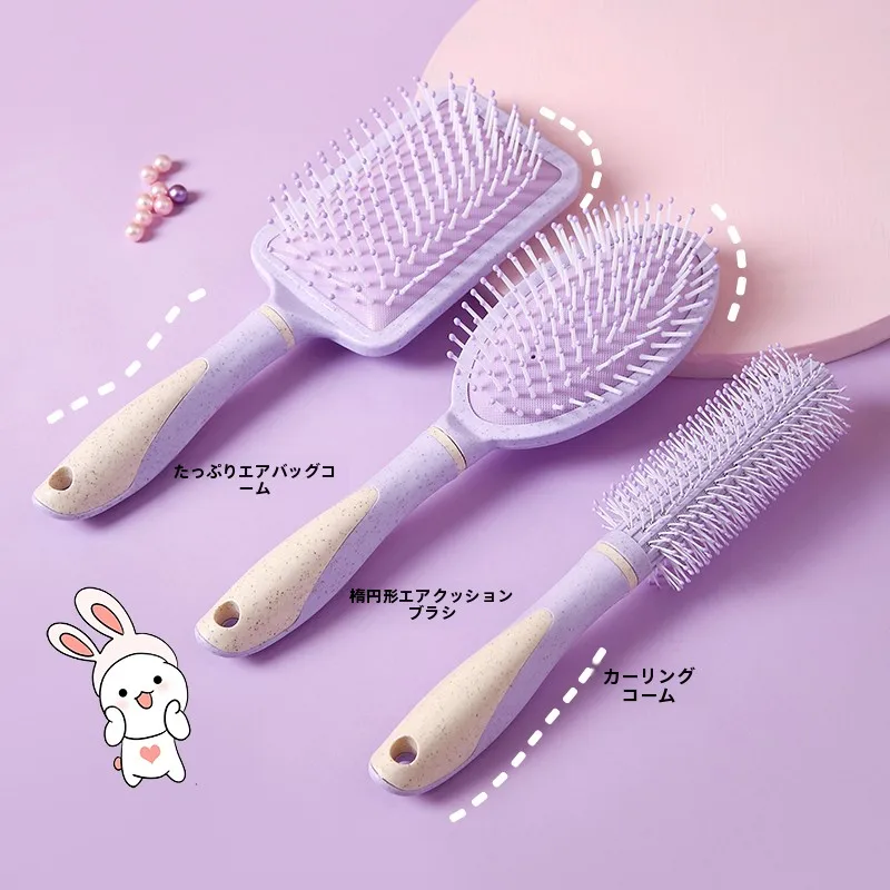 Escova de Cabelo Grande com Almofada de Ar, Ferramenta Especial para Cabelos Longos Femininos, Escova em Formato de Pão com Almofada de Ar para Cuidados com o Cabelo