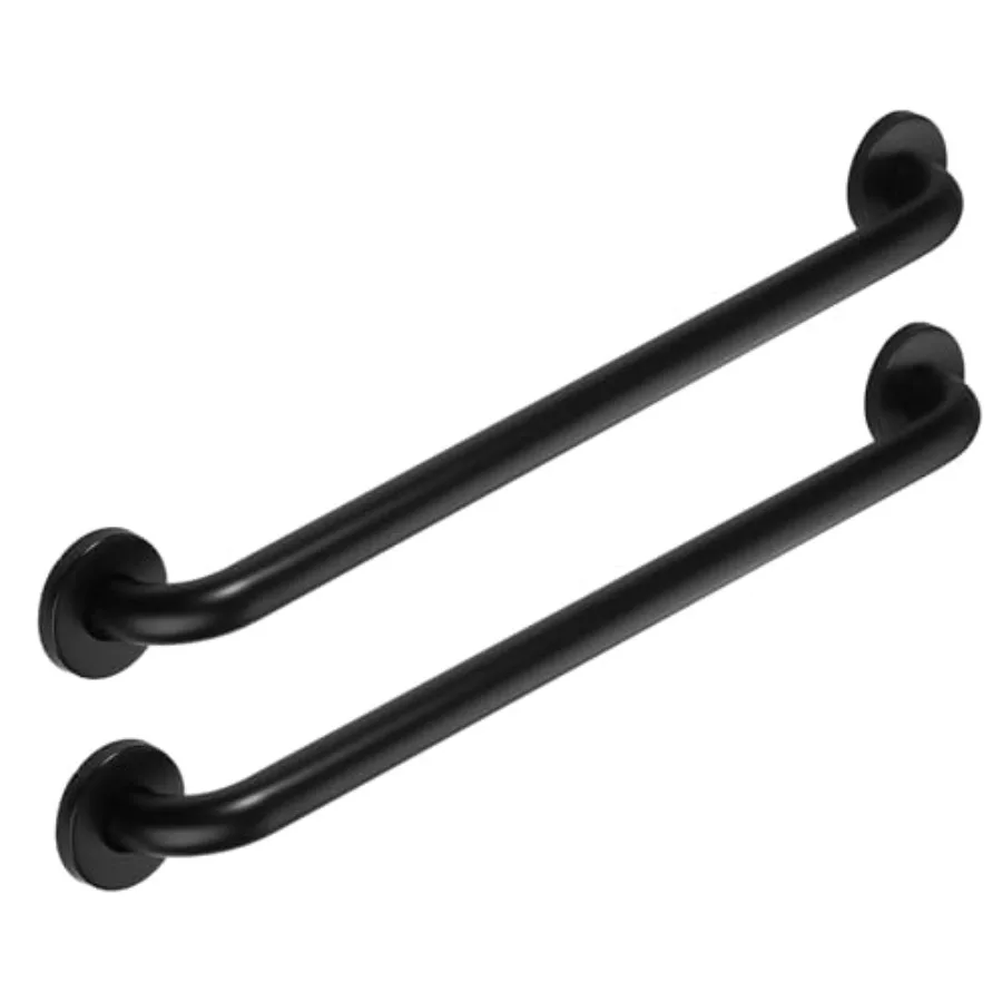 

2pack 24inch Handicap Grab Bar for Shower with Concealed Screws Black Shower Handles for Elderly and Seniors Durable Stainless