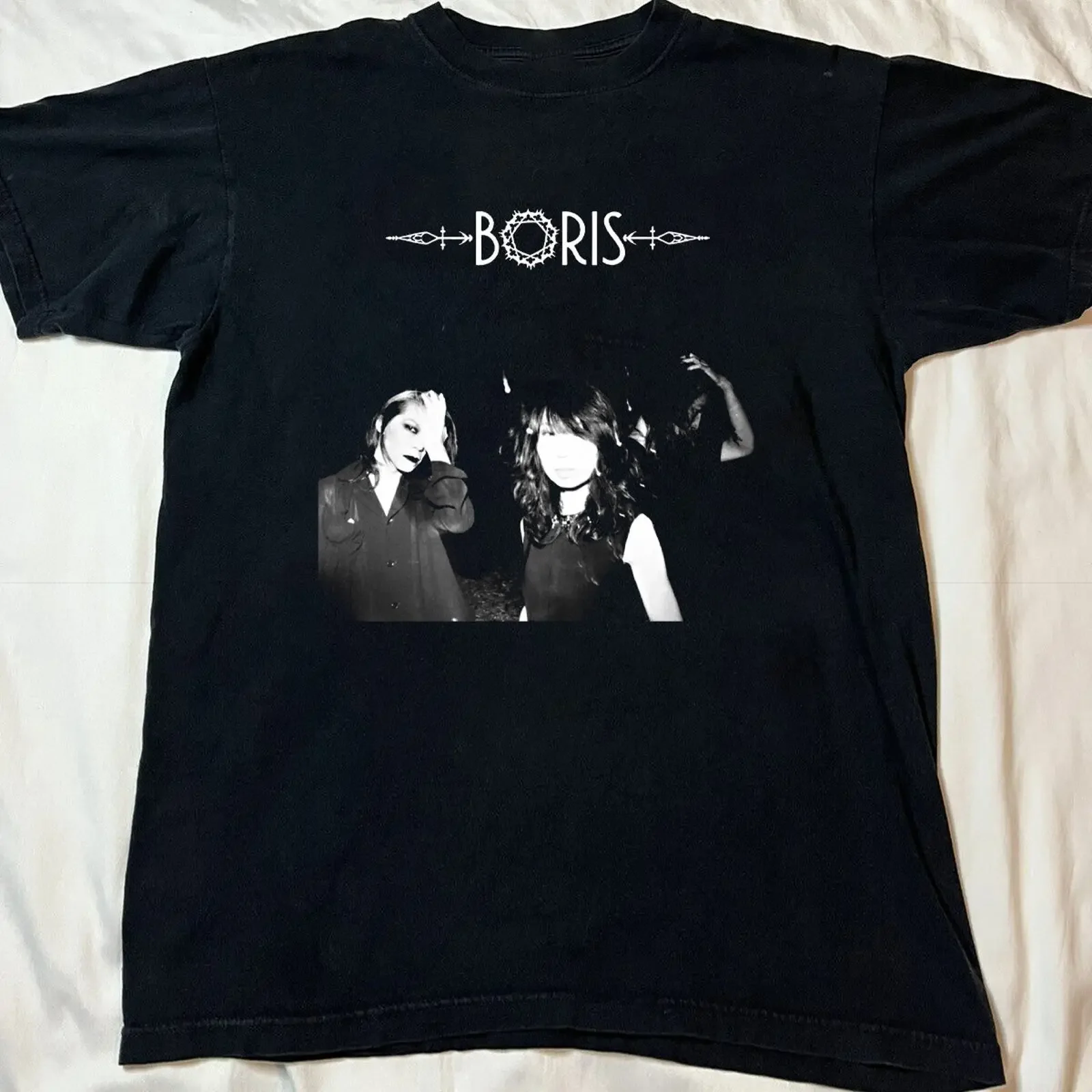 Camicia in cotone nera Boris Band nuova taglia intera S 5XL MI460 vintage Washed Versatile graphic fashion Comfortable homme