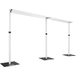3x6M Double Crossbar Pipe and Drape Stand Kit Retractable Square Aluminum Frame Wedding Party Event Decorations Wall Background