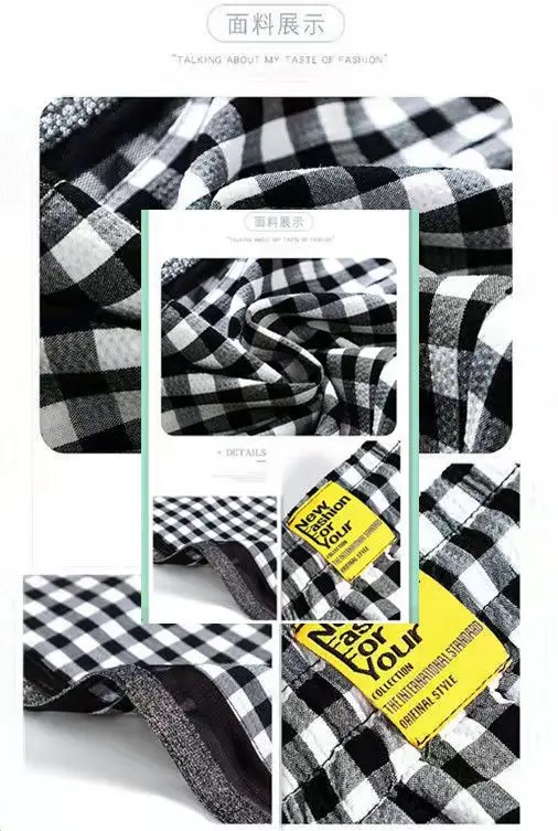 Black White Checkered Mesh Pants for Women in Spring and Summerlarge Size Loose Casual Pants Silver Edge Nine Point Harem Pants