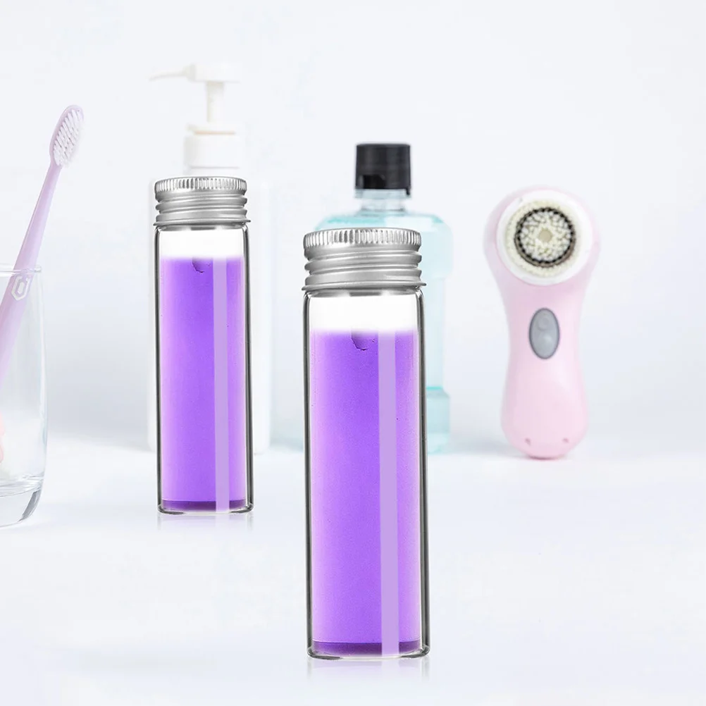 

10Pcs Small Glass Bottles with Screw Top Aluminum Caps Clear Vials for Liquid Sample Storage Decorative Message Containers