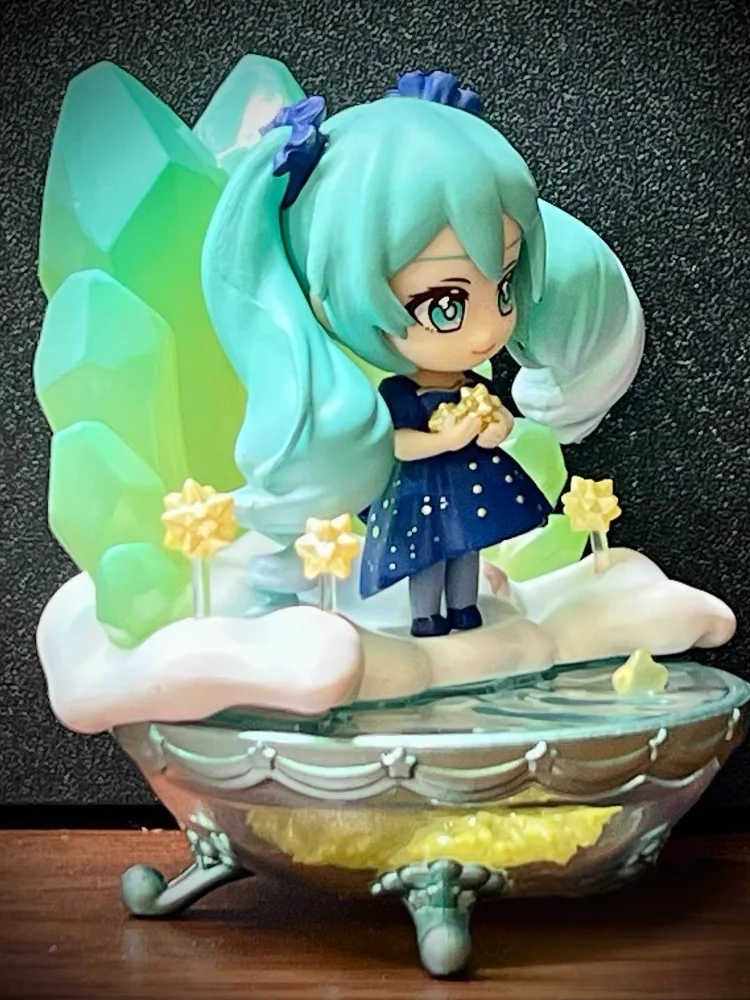 Véritable Hatsune Miku Night Sky Story boîte aveugle modèle fait à la main Placements Animation périphérique Surprise jouet cadeaux d'anniversaire