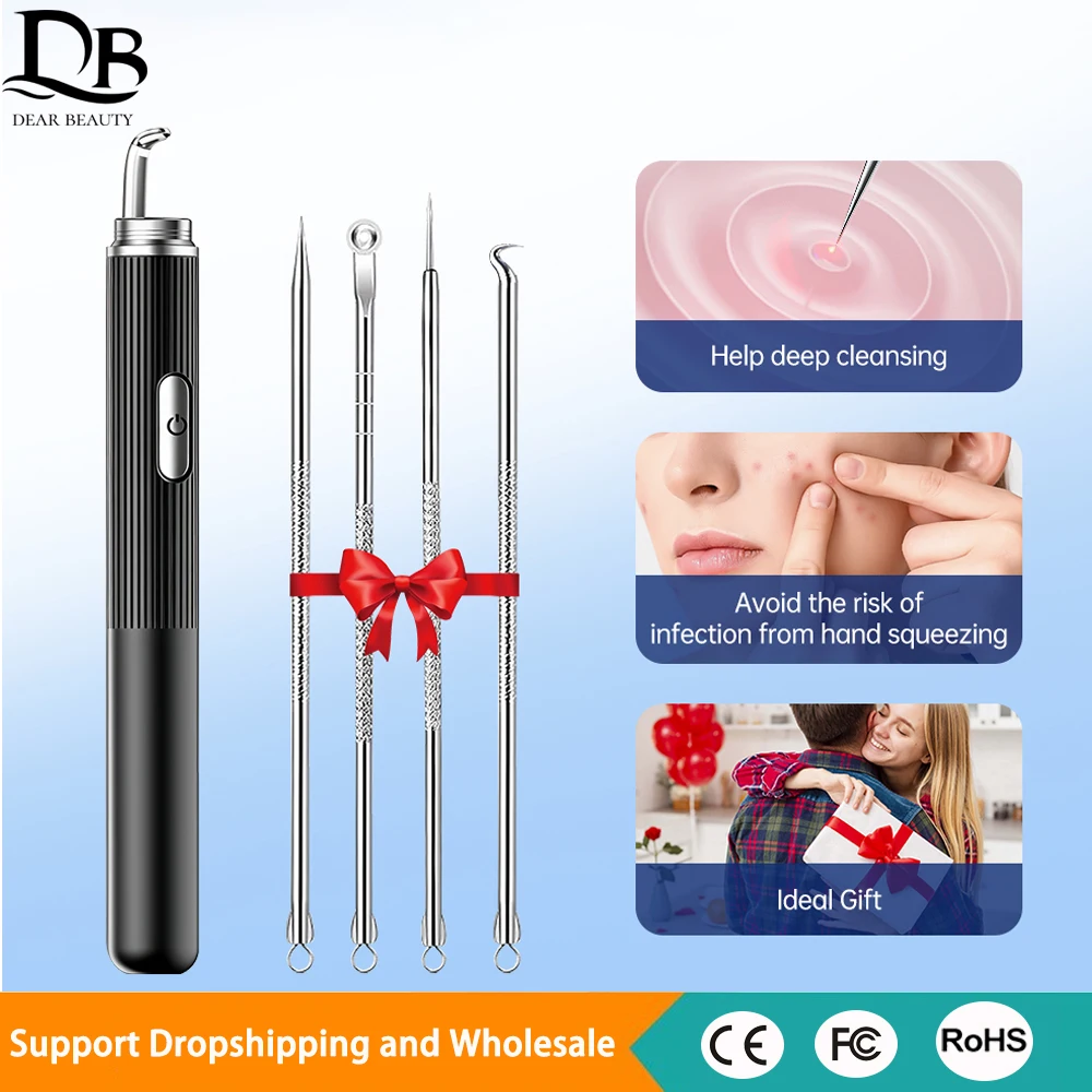 Removedor de espinillas con cámara, conexión WIFI, cámara HD 1296P, aumento de 50X, Kit de herramientas de limpieza profunda para acné, poros y espinillas