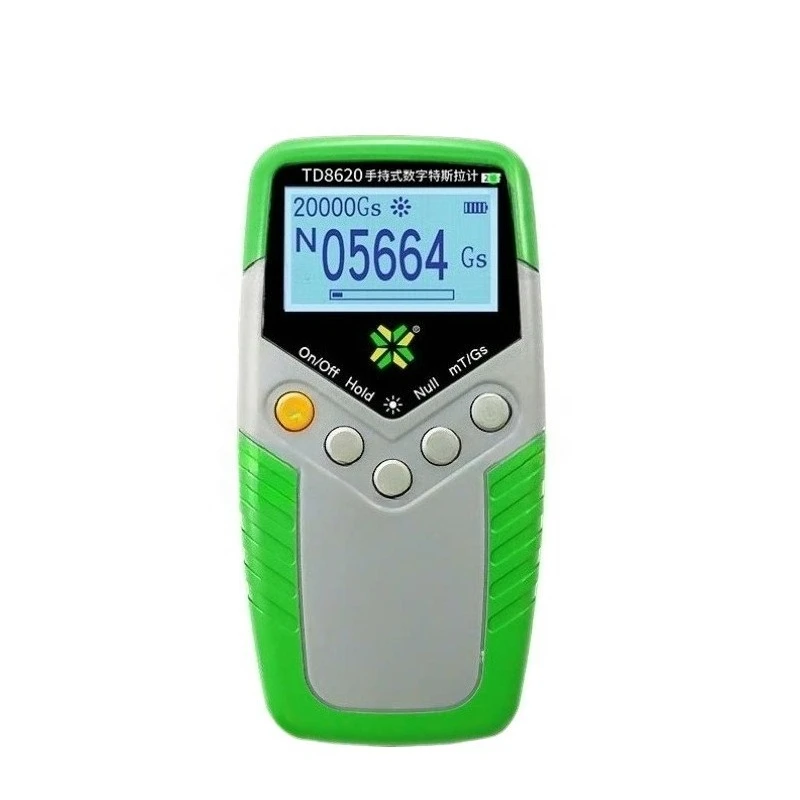 Permanent Magnet Gauss Meter Handheld Digital Tesla Meter Magnetic Flux Meter Surface Magnetic Field Test 5% Accuracy TD8620