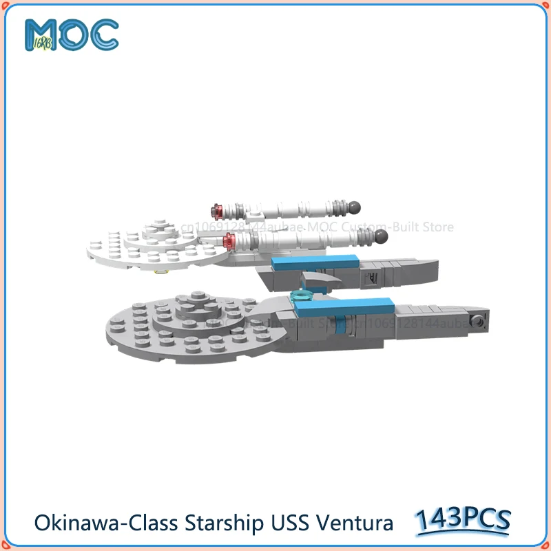 

Okinawa-класс звездный корабль USS Ventura модель MOC строительные блоки DIY сборка кирпичей космический образовательный дисплей игрушки подарки 143 шт.