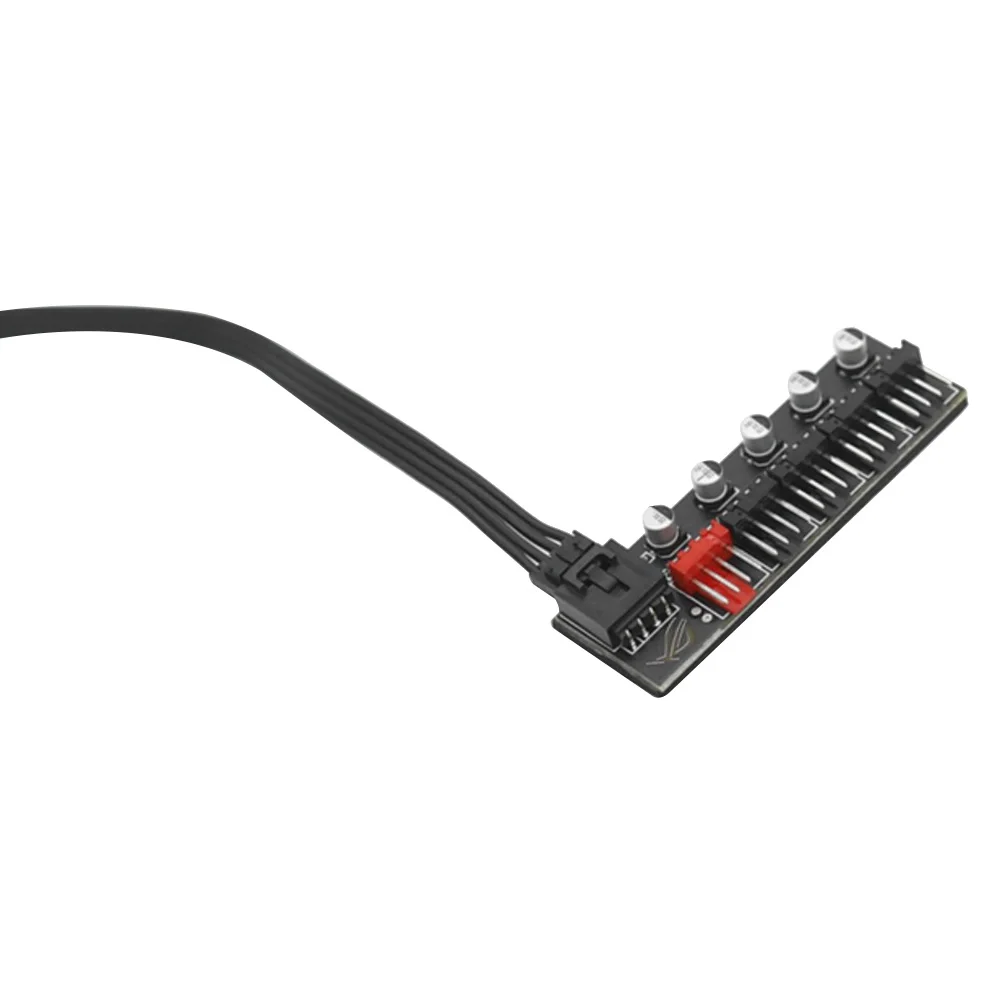 PC Fan Hub Splitter Snelheid 5-poorts controlleradapter voor 4-pins PWM-koeler Koelventilator Computerkabels Connectors Accessoires