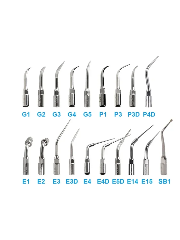Końcówki do skalera ultradźwiękowego ELIJAH, do skalerowania, parodontologii, endodoncji, endo-perio, końcówki do skalerowania G P E, pasujące do EMS i WOODPECKER — zdjęcie 2