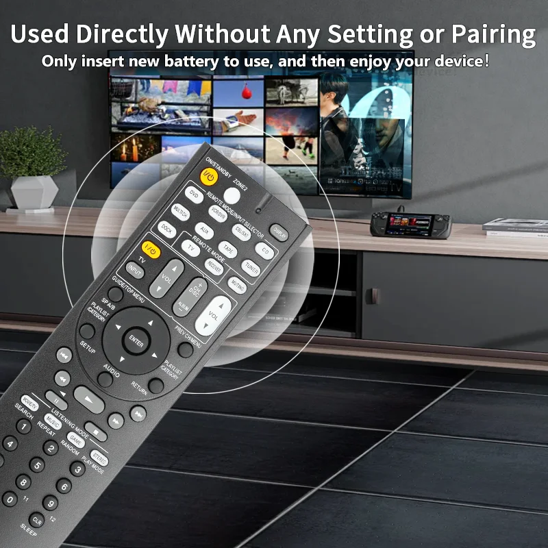 RC-709M For ONKYO Remote Control Replacement, For ONKYO AV Receiver TX-SR606 TX-SR607 TX-SR608 TS-XR606 TX-SR606S TX-SR507 HT-RC