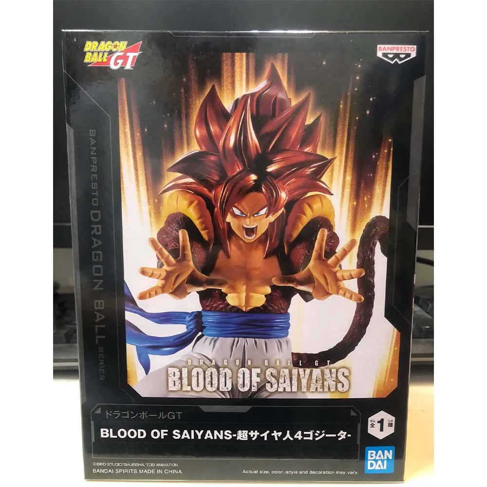 BANDAI BANPRESTO: Dragon Ball GT: Blood of Saiyans -Super Saiyan 4 Gogeta FiguraAnime Modelo Brinquedo em caixa genuíno