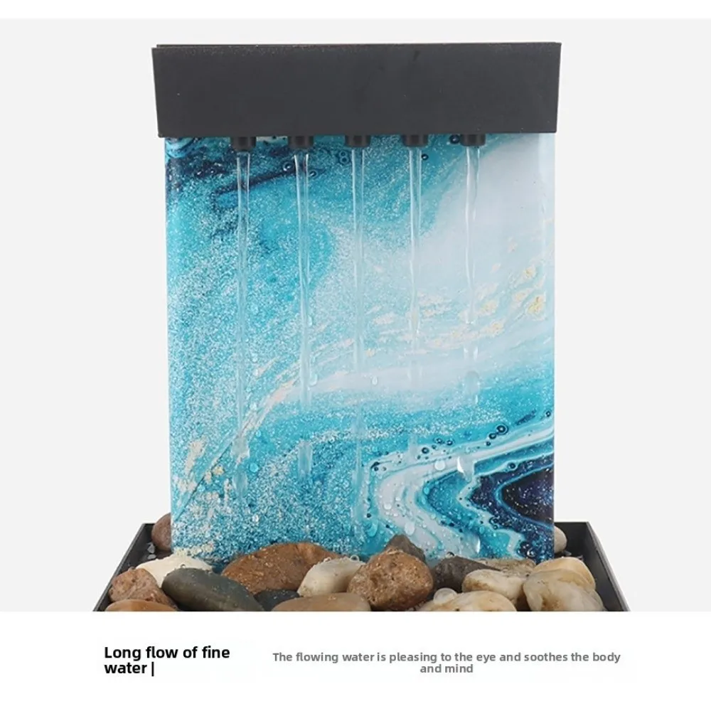 Circulating Water Flow Water Fountain ABS Battery/Plugged in Chinese Fengshui Waterfalls Micro Landscape Flowing Water Ornaments