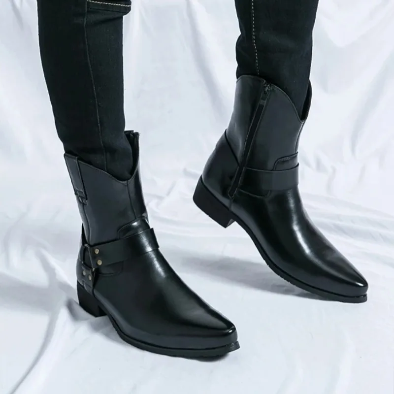 مقاس 46 أحذية رجالي أحذية رجالي عالية الجودة مصممة أحذية رجالية غير رسمية أحذية رجالية بريطانية راقية أحذية مريحة تشيلسي بوتاس هومبر #5