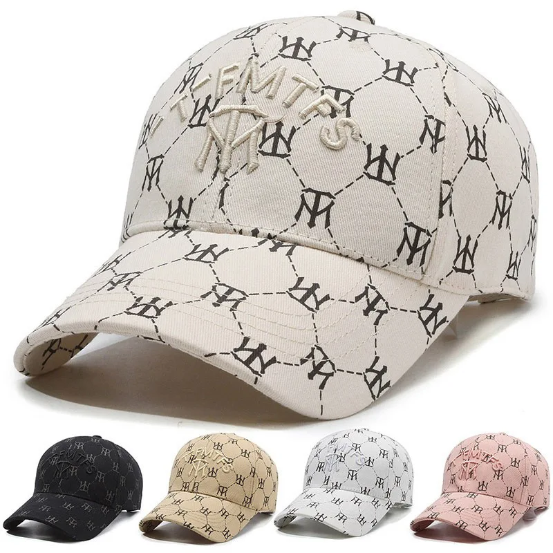 Modische bestickte Baseballkappe mit Buchstabenmuster, lässiger Outdoor-Sonnenhut, atmungsaktive, bequeme Kappe für alle Jahreszeiten