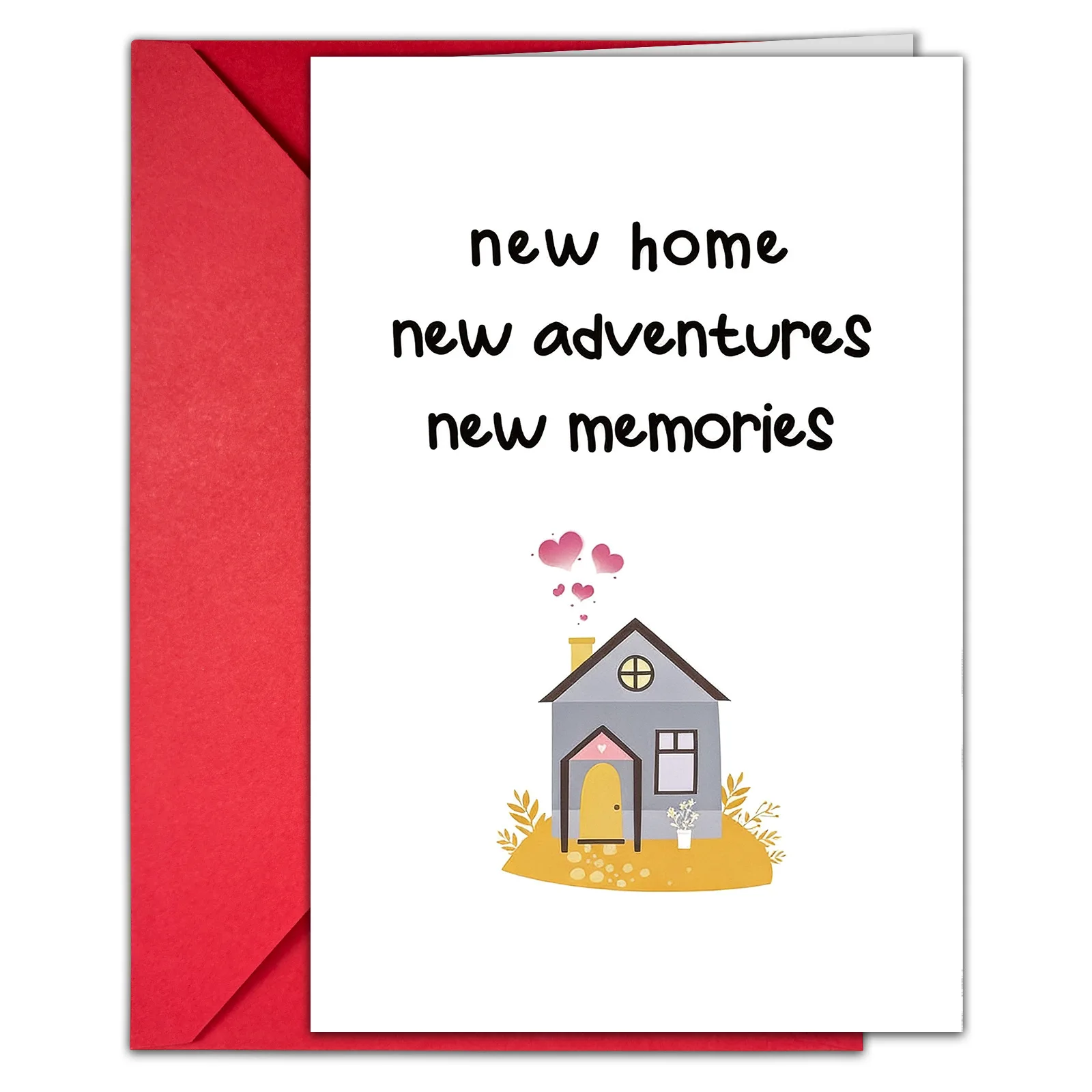 Nouvel ensemble d'enveloppes pour cartes de déménagement - Félicitations aux amis et aux proches pour leur déménagement dans une nouvelle maison - Carte de célébration
