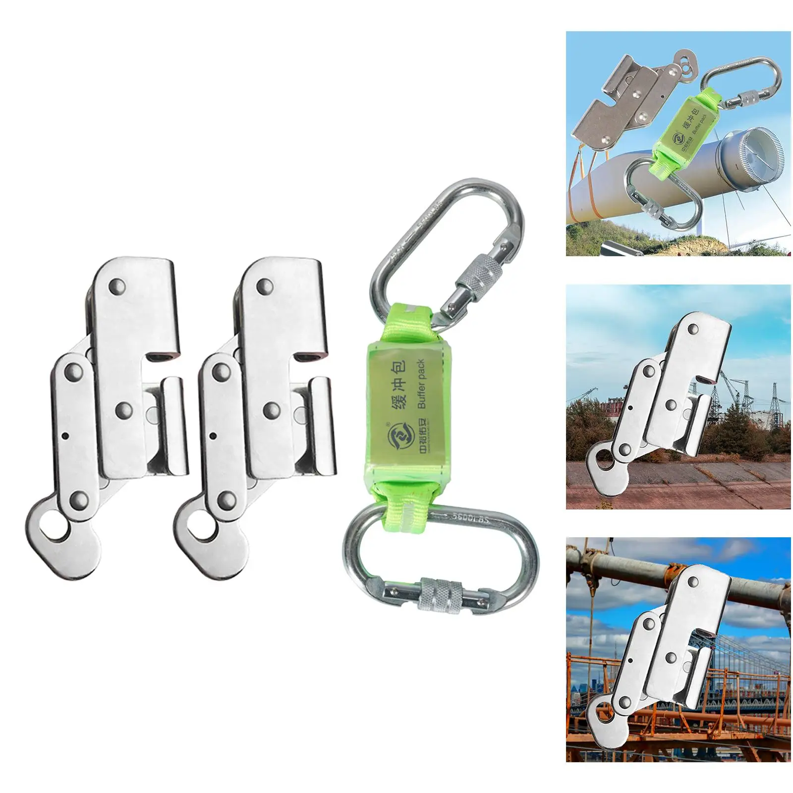 

Rope Grab Outdoor Mountaineering 15KN Heavy Duty Fall Arrester Arrest Ascender Caving Pulley Gear Stopper