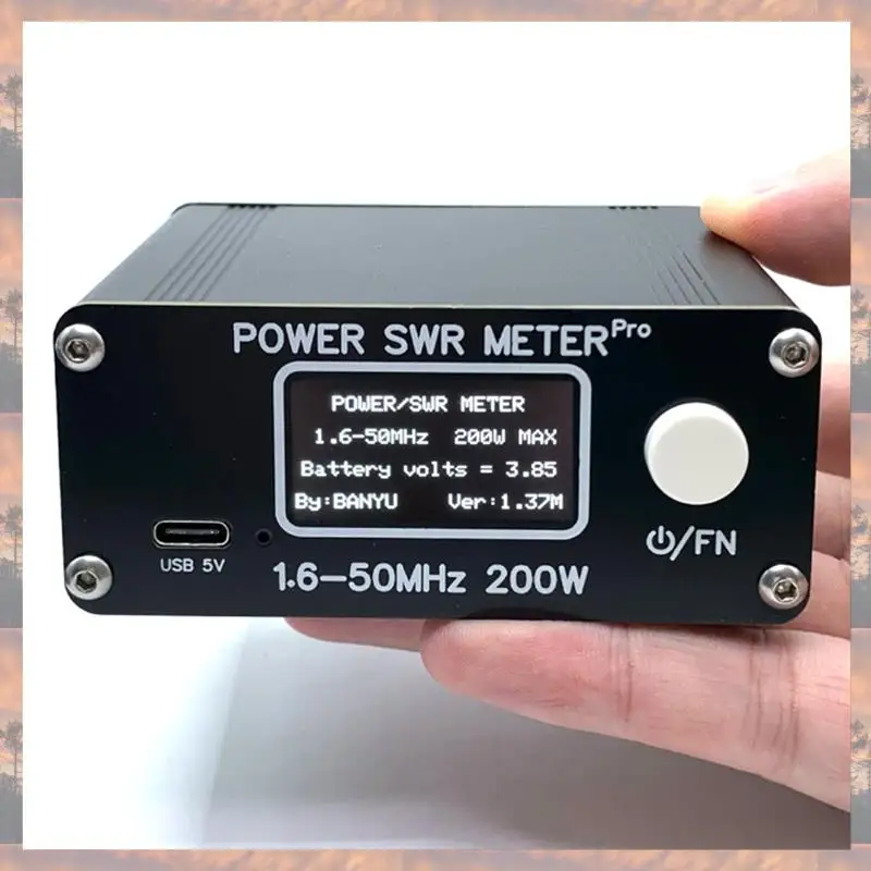 2025 الاتجاه 1.6-50 ميجا هرتز 0.5 واط-200 واط الموجات القصيرة الطاقة SWR متر برو PWR SWR متر مع 1.29 بوصة OLED + بطارية 50 ساعة سهلة ل