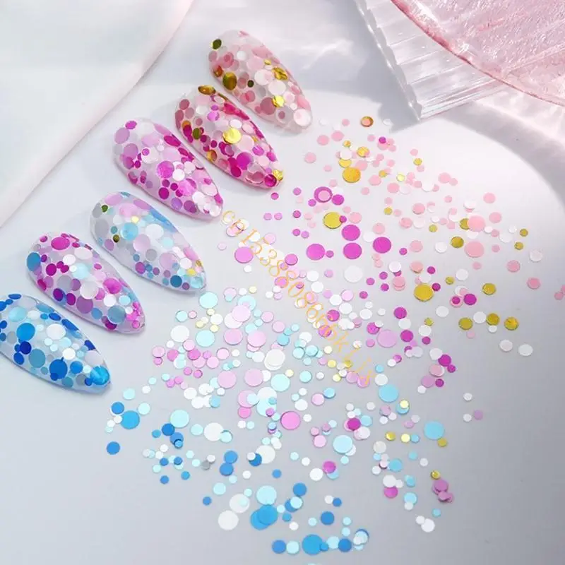 

Nails Sequins Round Glitter Confetti for DIY Jewelry Making Resin Mold Fillers 066C