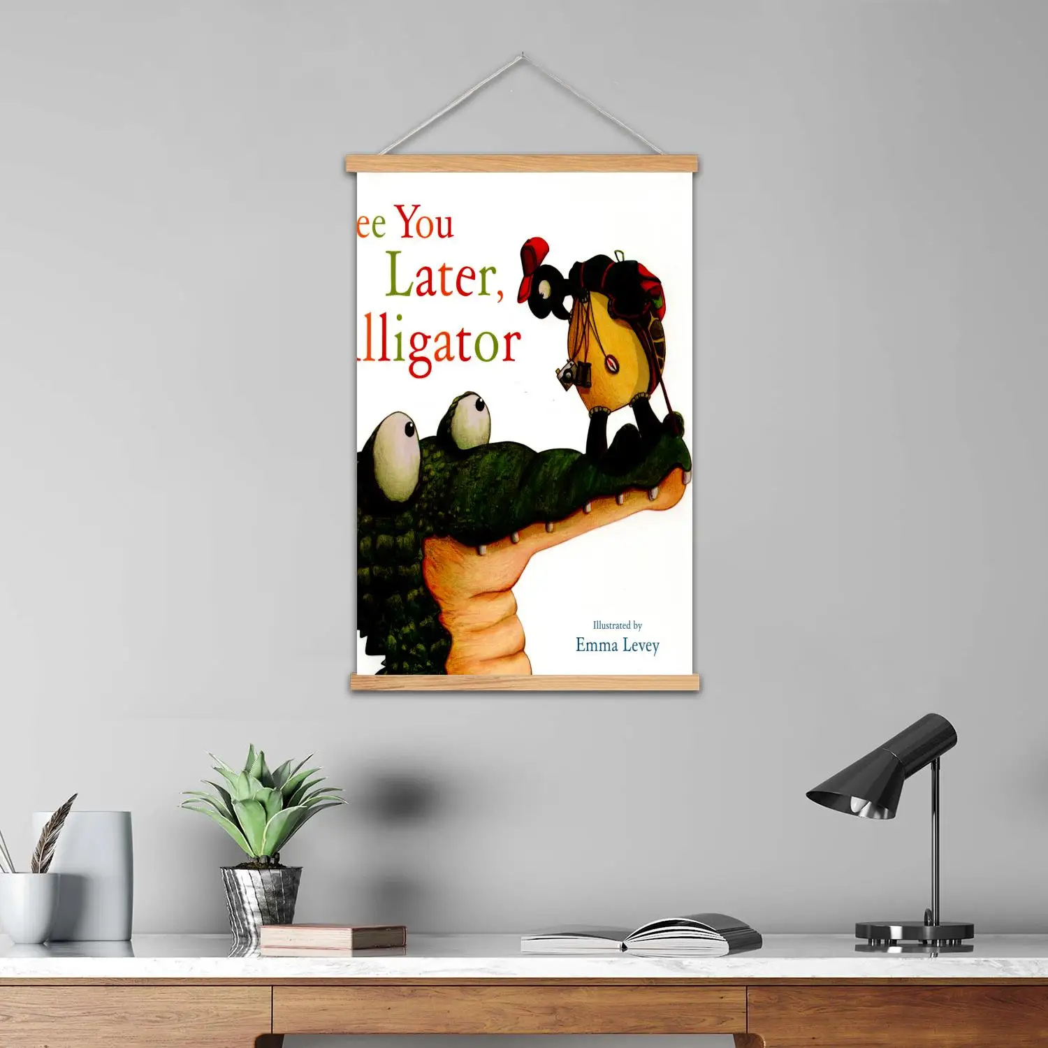 see you later alligator Framed Wall Painting Canvas Art Poster and Wall Art,  Modern Family Bedroom Decor,Decorative painting