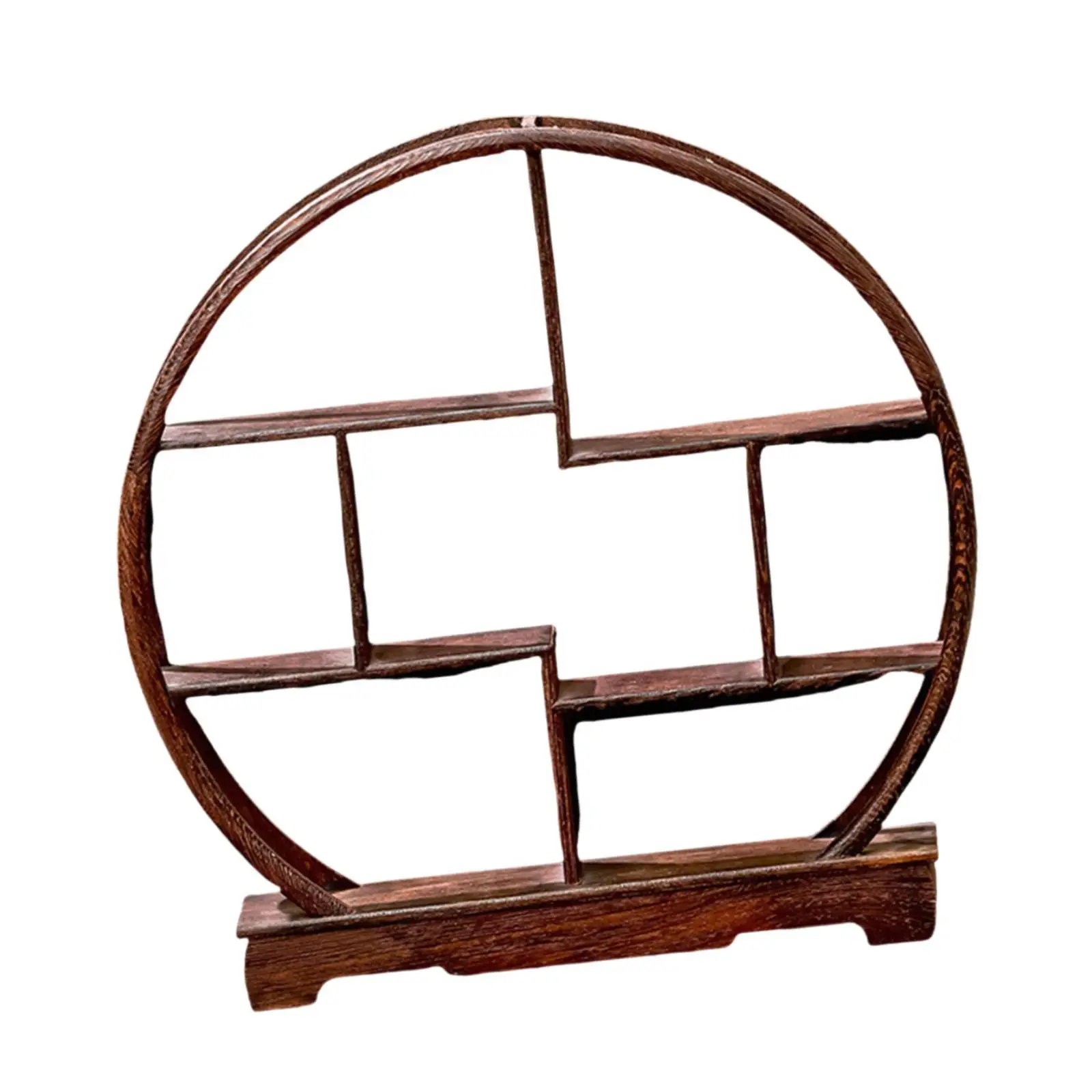 Wooden Display Stand Tea Set Rack Collectibles Tabletop Sturdy Organizer Tea Cup Holder for Tea Pots Figurines Decoration