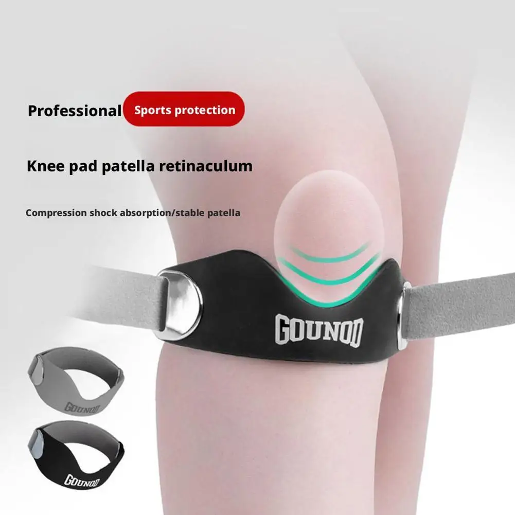 Verstellbares Rutschfestes Patella-Band Stabilisator Kniebandage Silikon Kniescheibensehnen-Stützband mit 3D-Airbag für Sport – Detail 5