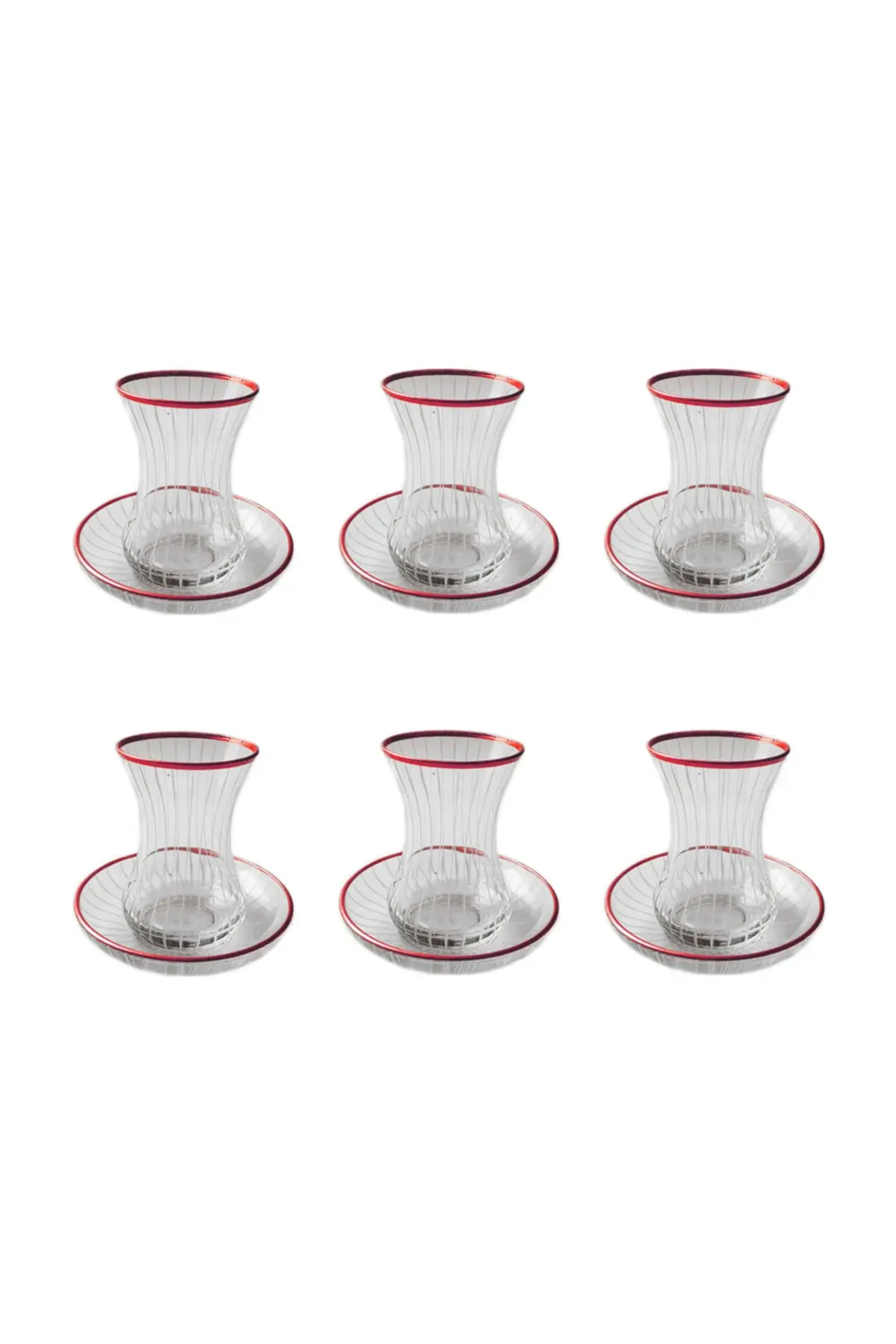 

Uras Slim Waisted Line (red) 12 Piece 6 Personality Tea Team English Tea Cup Glass Cup