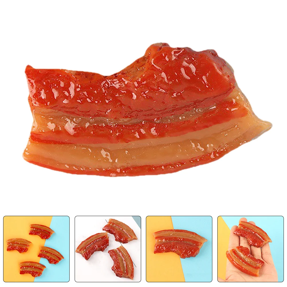 6Pcs Simulierte Schweinefleisch Fleisch Dekoration für Küche Restaurant Party Realistische Künstliche Lebensmittel Prop Lebensechte Lebensmittel Ornament