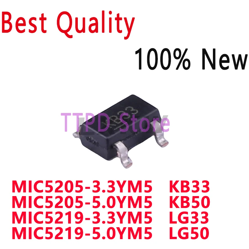 20/PCS New Original MIC5205-3.3YM5 KB33 MIC5205-5.0YM5 KB50 MIC5219-3.3YM5 LG33 MIC5219-5.0YM5 LG50 SOT23-5 In StockHgih Quality