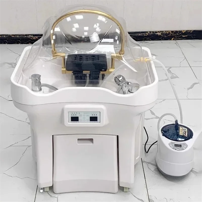 Salon Furniture High-end Removable Head Therapy Basin Barber Shop Shampoo Chair Basin with Water Circulation Head Spa Equipment