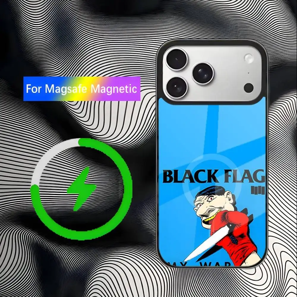 حافظة هاتف My War بعلم أسود لهاتف iPhone 17,16,15,14,13,12,11,Pro,Max,Plus,Mini,SE4,E شحن لاسلكي Magsafe مغناطيسي #4