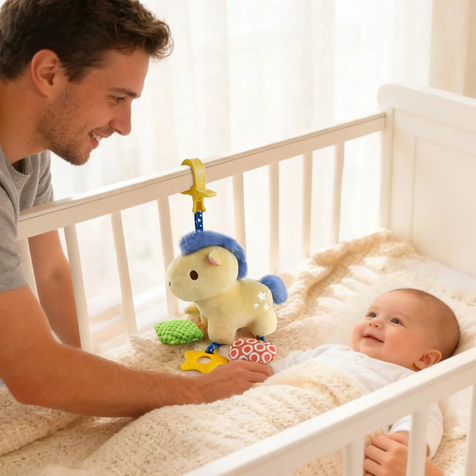 

Мобиль на кроватку «Китайский Новый год: Лошадь» с прорезывателем для детей, успокаивающий мобиль-колокольчик для мальчиков и девочек, для детской комнаты, дома, путешествий, коляски, автомобиля, дороги