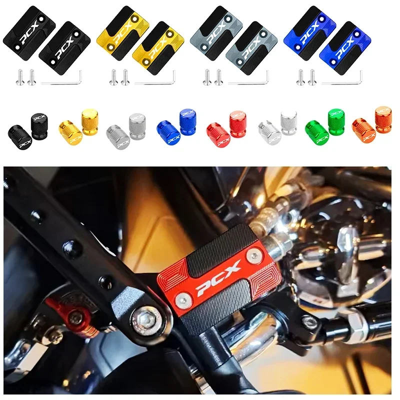 For Honda PCX125 PCX150 PCX160 PCX 125 PCX 160 PCX 150 PCX Tire Valve Caps Cover Motorcycle Accessories Brake Fluid Tank Oil Cup