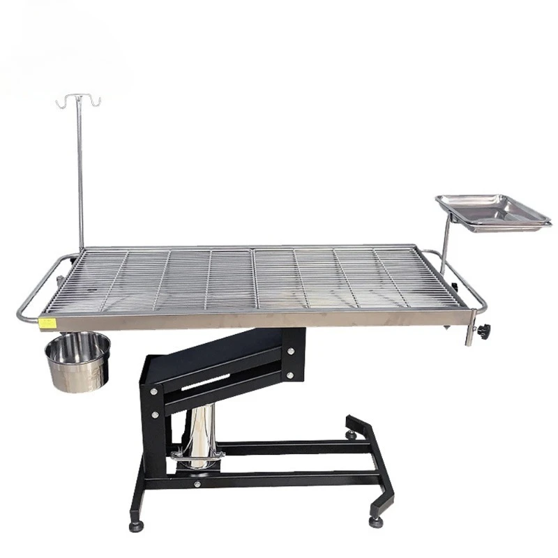 Mobile Examination Treatment Hydraulic Veterinary Operation Table Stainless Steel Veterinary Surgery Table