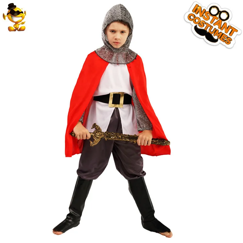 

Halloween Medieval Knight Performance Costume Children's Role-playing Clothing Medieval Samurai Boy's Outfit Stage Performance