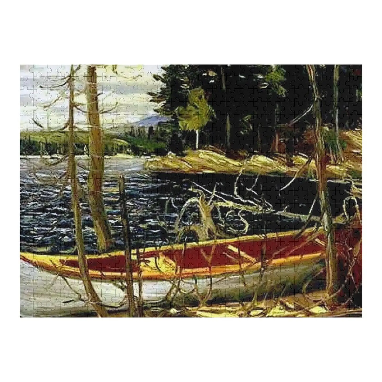 

THE CANOE : Vintage 1917 Tom Thomson Algonquin Park Art Print Jigsaw Puzzle Custom Wood Custom Gift Jigsaw Pieces Adults Puzzle