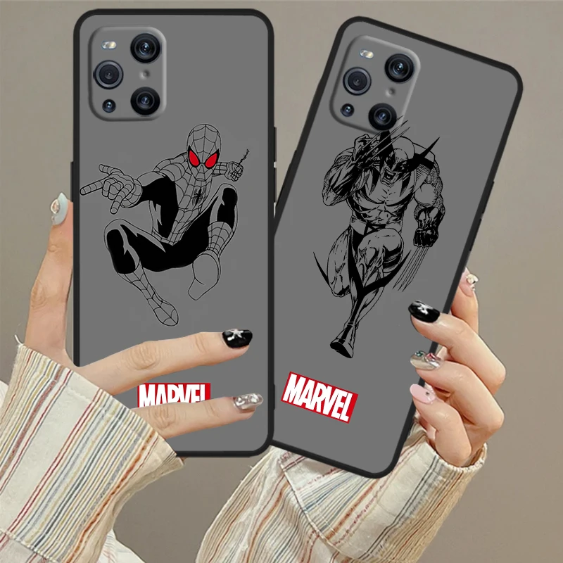 Супергерой Marvel Человек-паук для OPPO Find X6 X5 X3 A54S A5 A94 A16 A53S A57 A74 A72 A98 A78 A96 A9