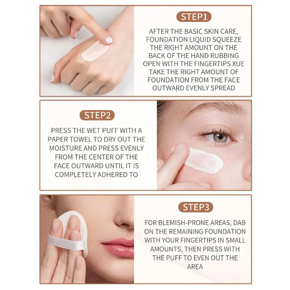 خافي عيوب البشرة الطبيعي الأصلي يدوم طويلاً HelloKiss غطاء فعال للوشم الهالات السوداء تعديل لون البشرة كريم أساس سائل #4