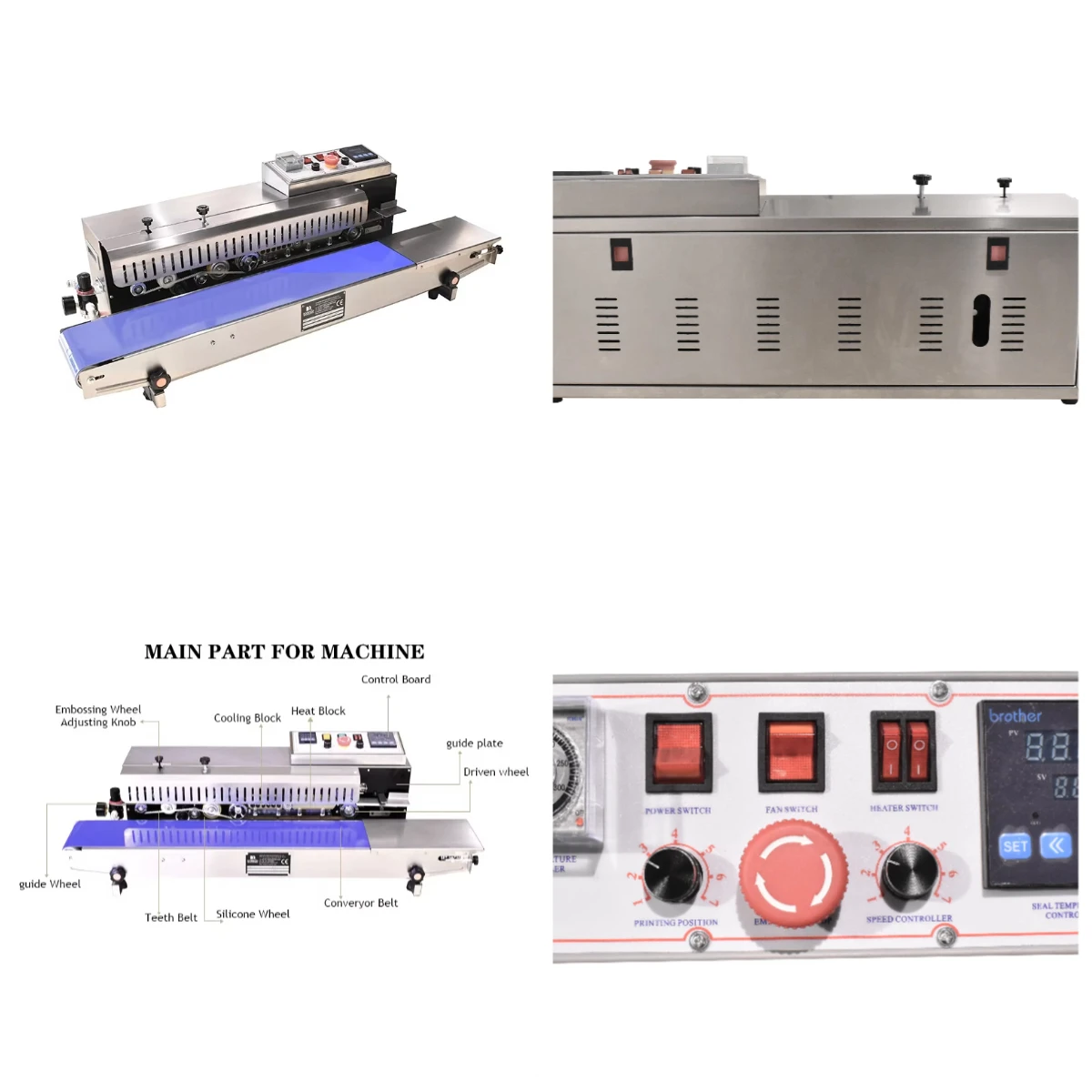 

STFRD1000N/S Continuous Band Sealer with Printing Poly Bag Sealer