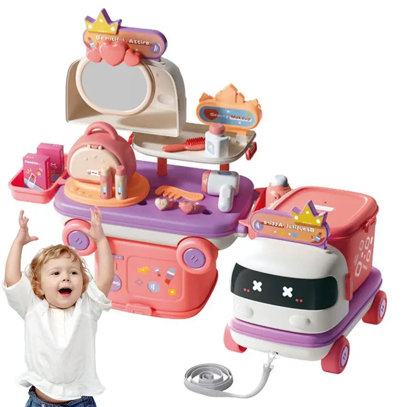 

Car Kitchen Toy Car Shape Safe Little Girl Makeup Set & Kids Kitchen Playset Creative Kids Kitchen Playset Pretend Doctor Kit