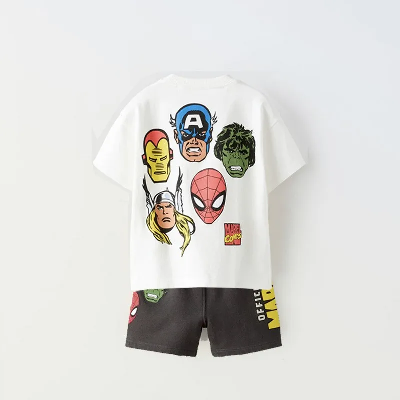 Marvel Boy Sets Clothing Summer Short Sleeved Leisure Tee Shirts +shorts Sets 2pcs Clothing Kids Infant Toddler Boy Outfits